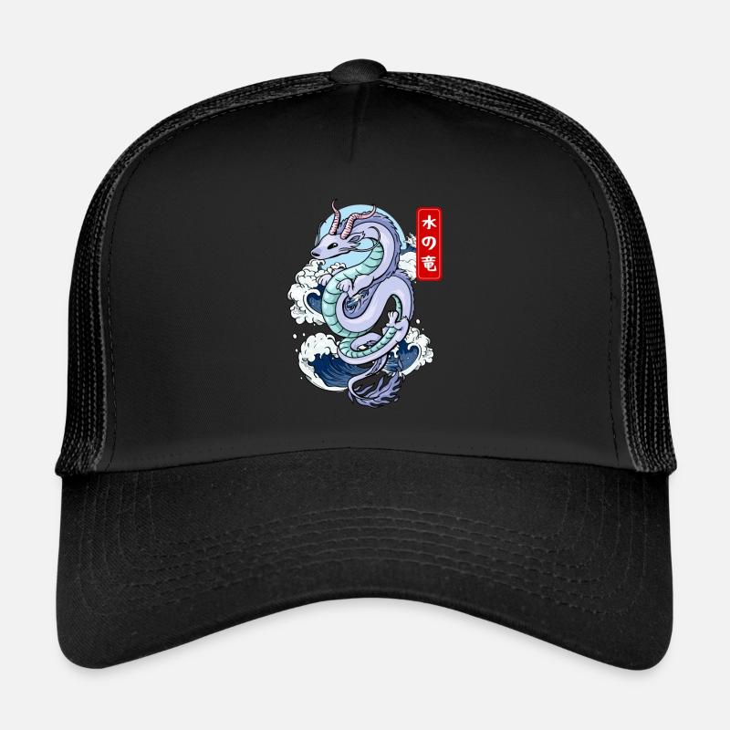 Japanese Water Dragon Elemental Myth Trucker Cap
