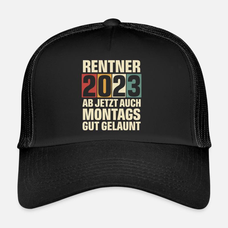 Rentner 2023 Ruhestand - Trucker Cap - Schwarz/Schwarz