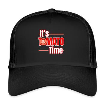 C’est Tomato Time Logo Vegan - Casquette trucker  - noir/noir - Devant