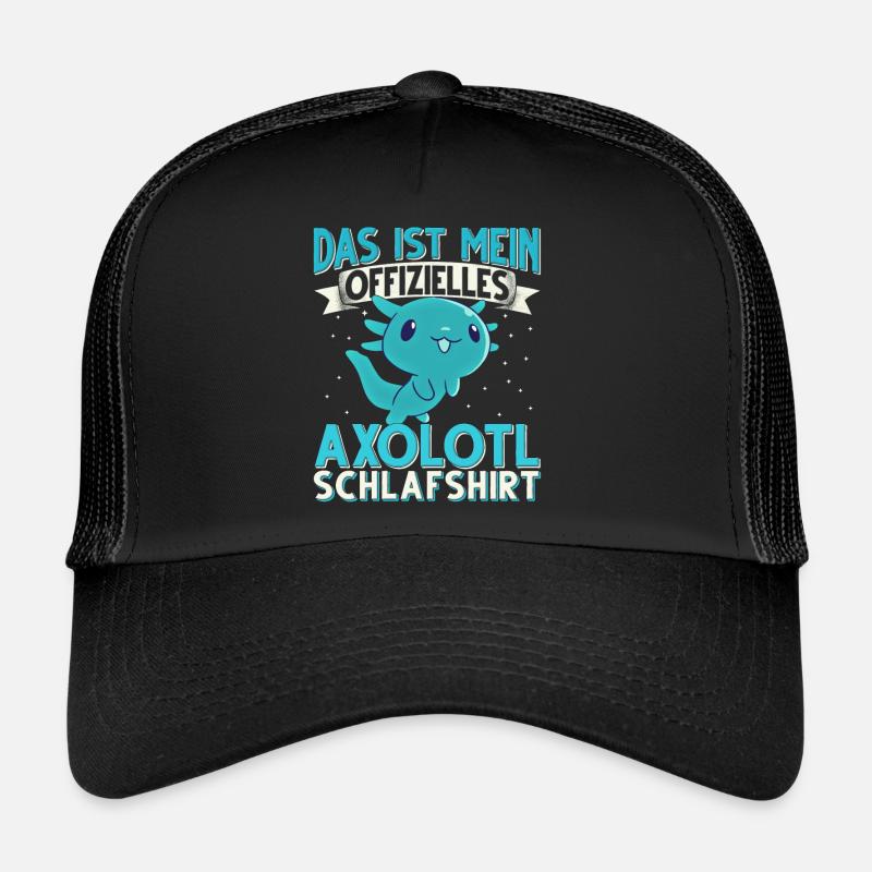 Axolotl - Trucker Cap - Schwarz/Schwarz