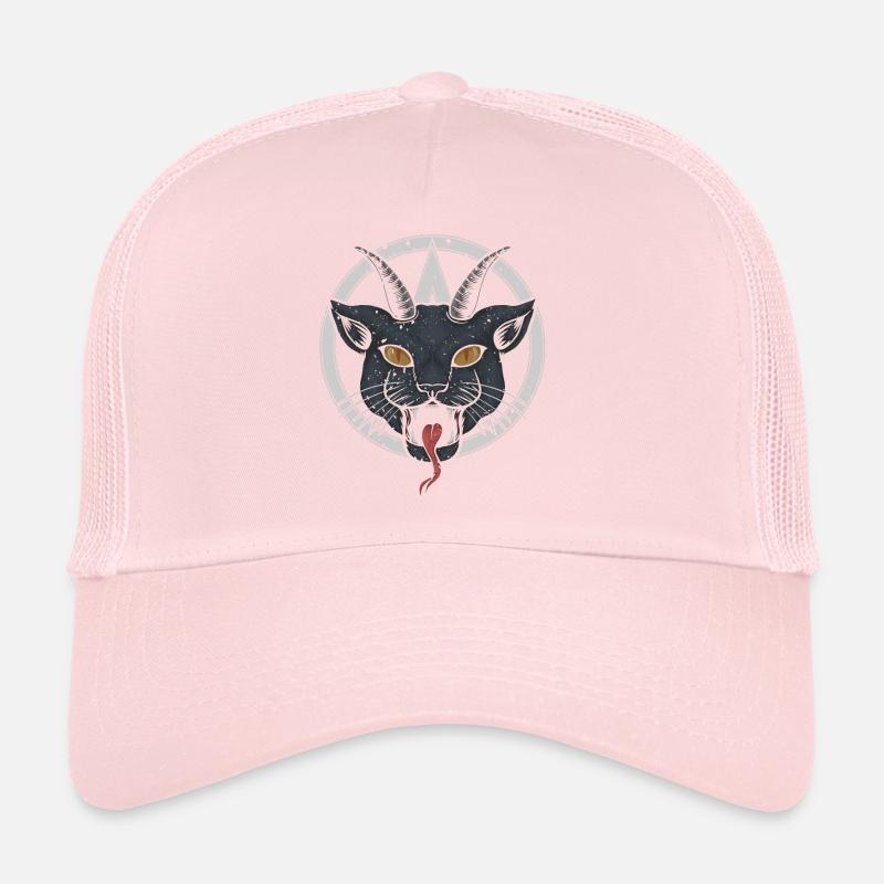 Chat à cornes démoniaque, effrayant Casquette trucker 