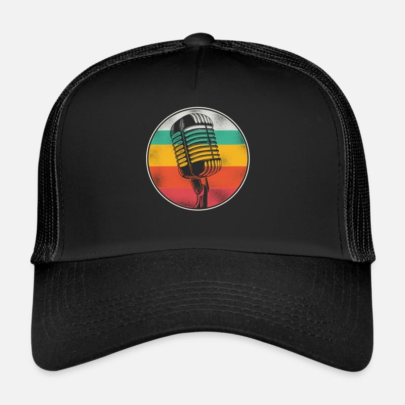 Karaoke Singer Microphone Vocalist Trucker Cap