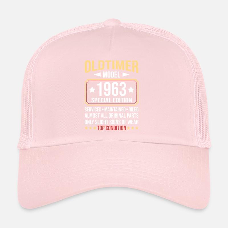 Modèle de voiture classique 1963 60 ans 60e anniversaire Casquette trucker 