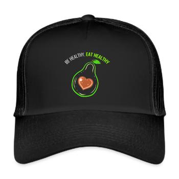 Be Healthy And Eat Healthy - Avocado Heart - Go - Trucker Cap - black/black - Front