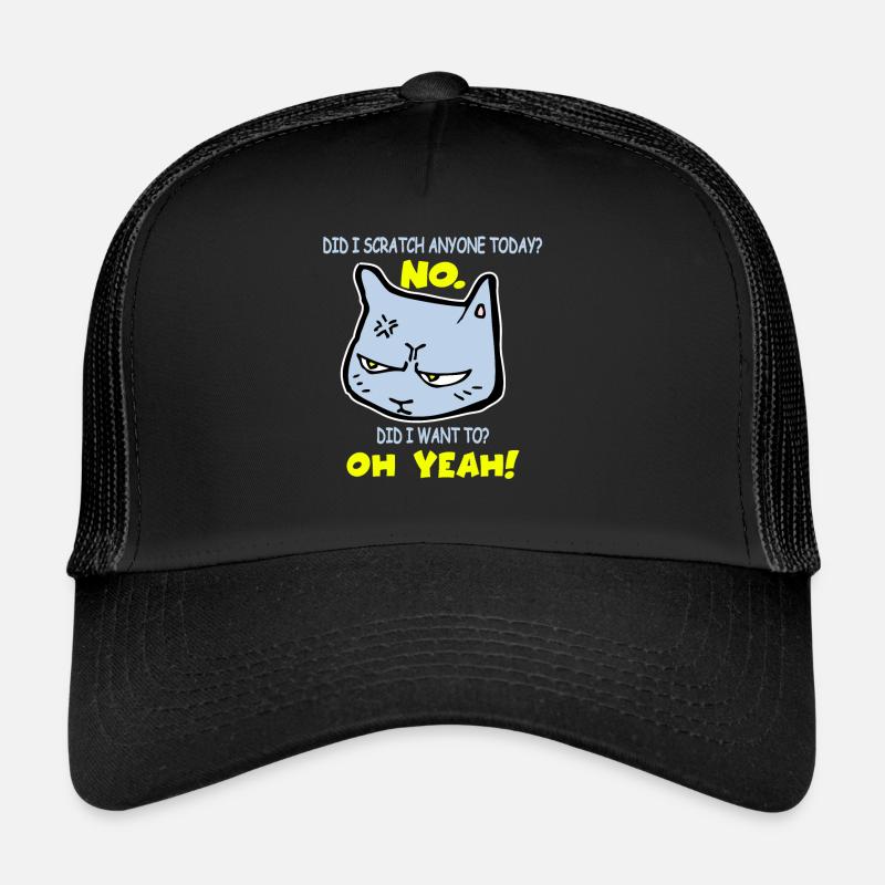 Chat sarcastique drôle griffé aujourd’hui Chat Casquette trucker 
