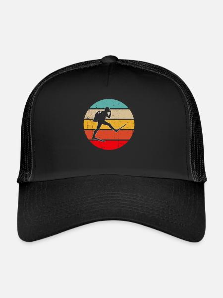 Plongée Rétro - Casquette trucker  - noir/noir - Devant