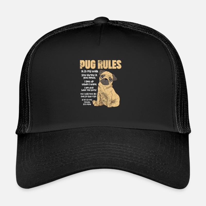 Carlin - Casquette trucker - noir/noir