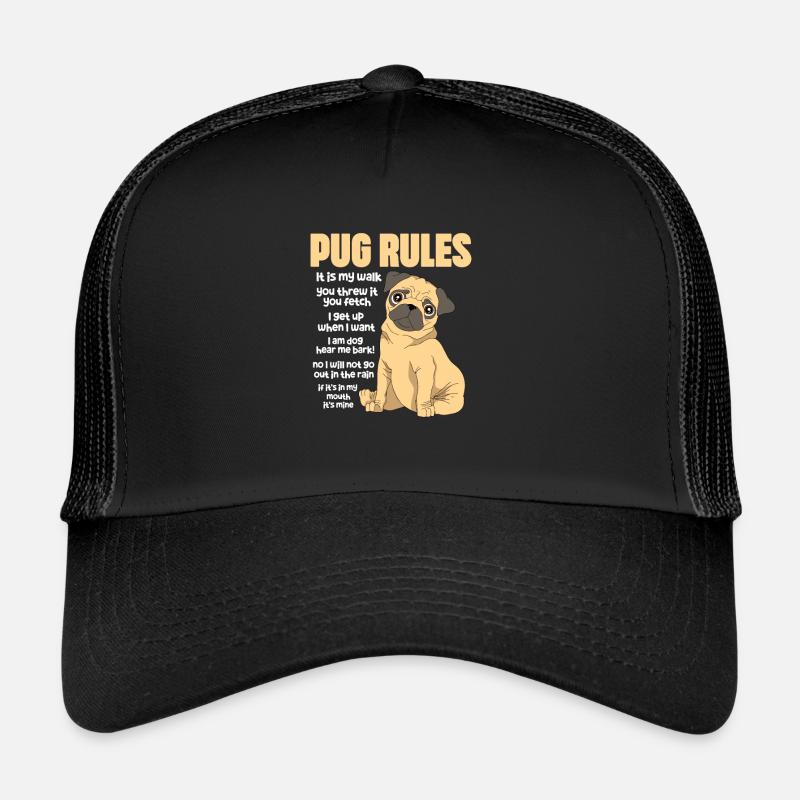 Mops Hund Hundefreund Haustier Möpse Pug Geschenk Trucker Cap