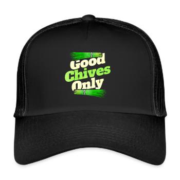 Good Chives Only - Vegetarian or Go Vegan - Trucker Cap - black/black - Front