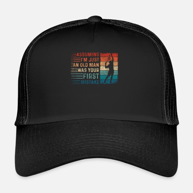 Assuming Im Just An Old Man Mistake Badminton Trucker Cap