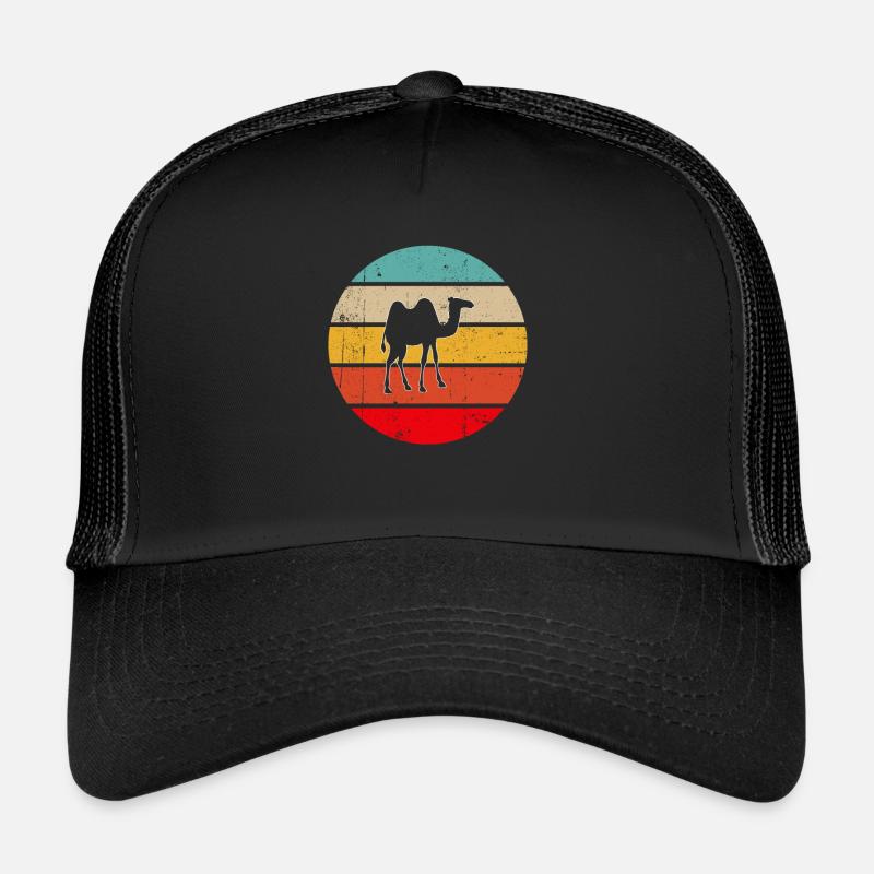 Kamel Retro - Trucker Cap - Schwarz/Schwarz
