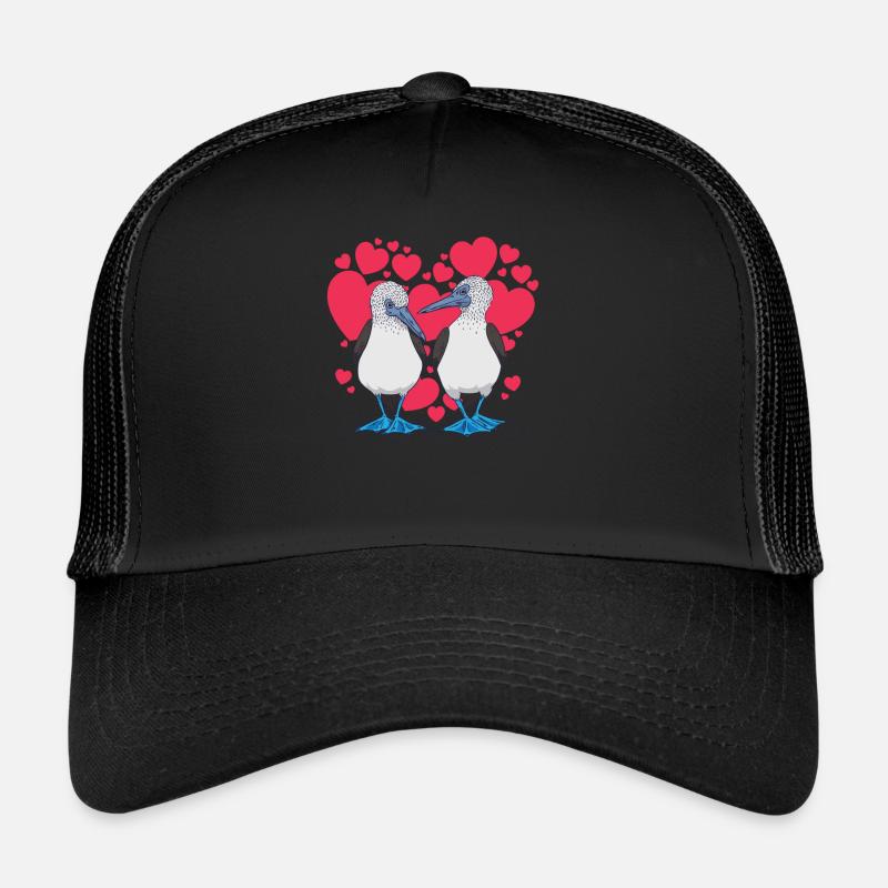 Valentine's Day Heart Blue-footed Trucker Cap