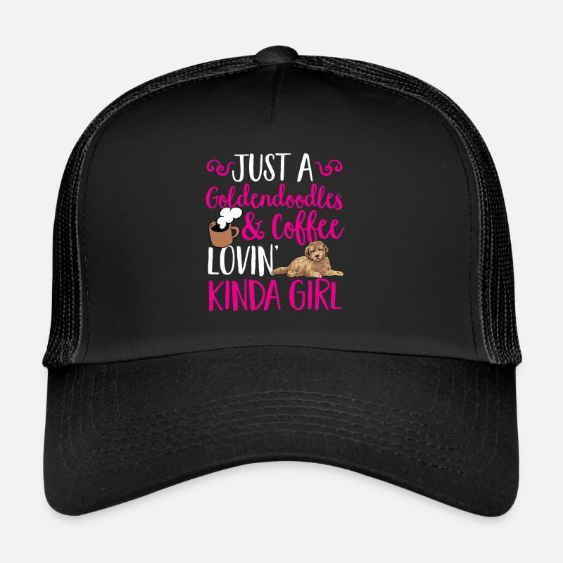 Goldendoodle Doodle Chien - Casquette trucker  - noir/noir
