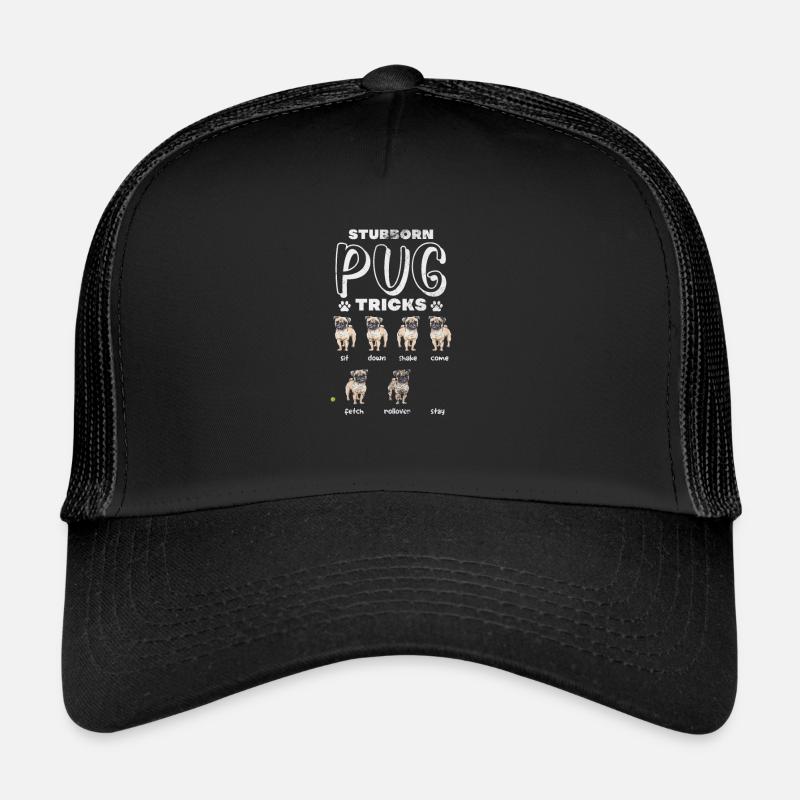 Mops - Trucker Cap - Schwarz/Schwarz