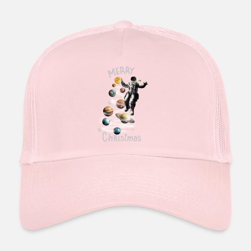 Christmas in Space Solar System Astronaut Trucker Cap