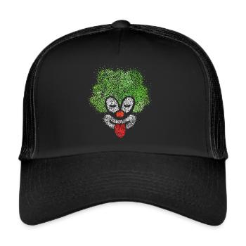 Clown Karneval Konfetti Fastelovend Viva Colonia - Trucker Cap - Schwarz/Schwarz - Vorne