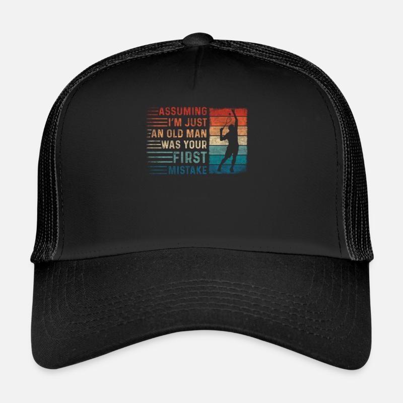Assuming Im Just An Old Man Mistake Squash - Trucker Cap - Schwarz/Schwarz