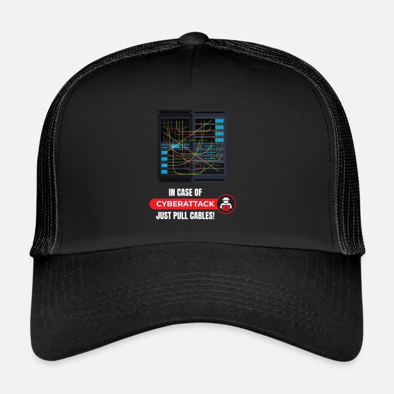 En cas de cyberattaque Informaticien Casquette trucker 