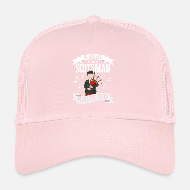 Un vrai Écossais joue de la cornemuse Pipes Casquette trucker 