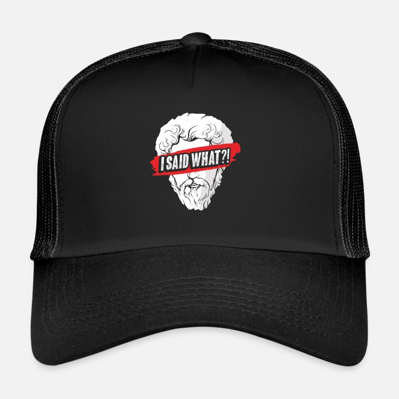 Markus Aurelius Philosophie - Trucker Cap - Schwarz/Schwarz