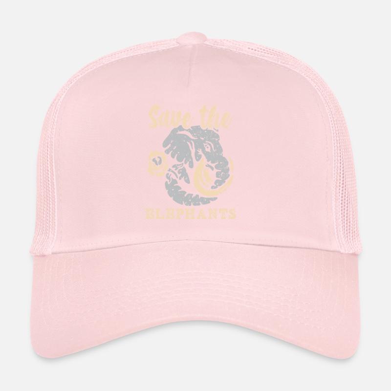 Save The Elephants Whisperer Wildlife Zookeeper Trucker Cap