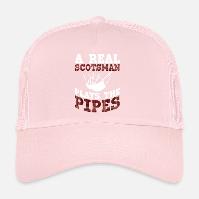 Un vrai Écossais joue de la pipe - cornemuse Casquette trucker 