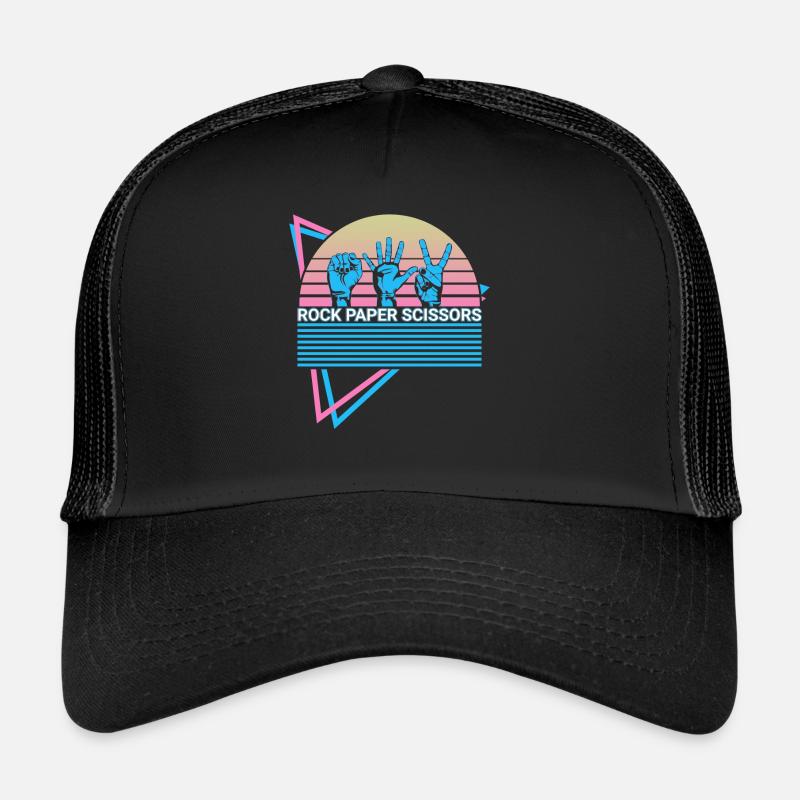 Ciseaux en papier de roche Rétro Casquette trucker 