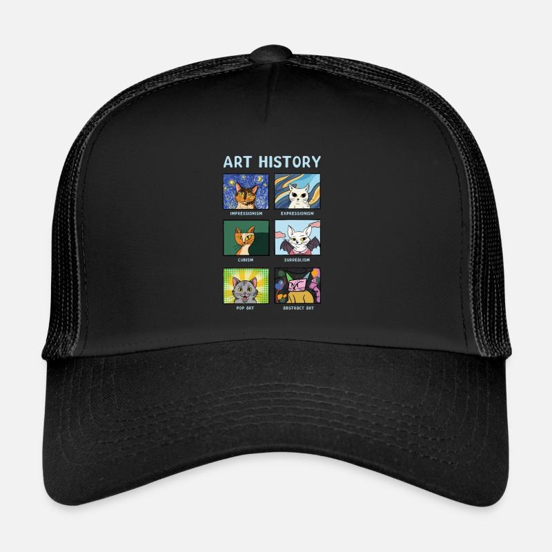 Art History Cats Visual Arts Cat Trucker Cap