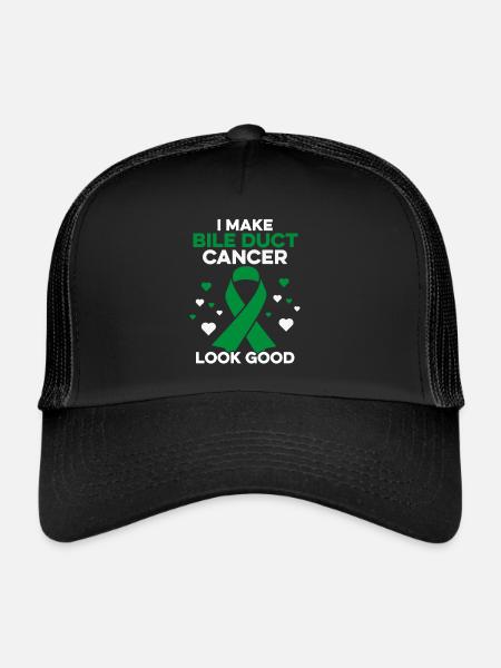 Je fais en sorte que le cancer des canaux biliaires ait une bonne apparence des canaux biliaires - Casquette trucker  - noir/noir - Devant