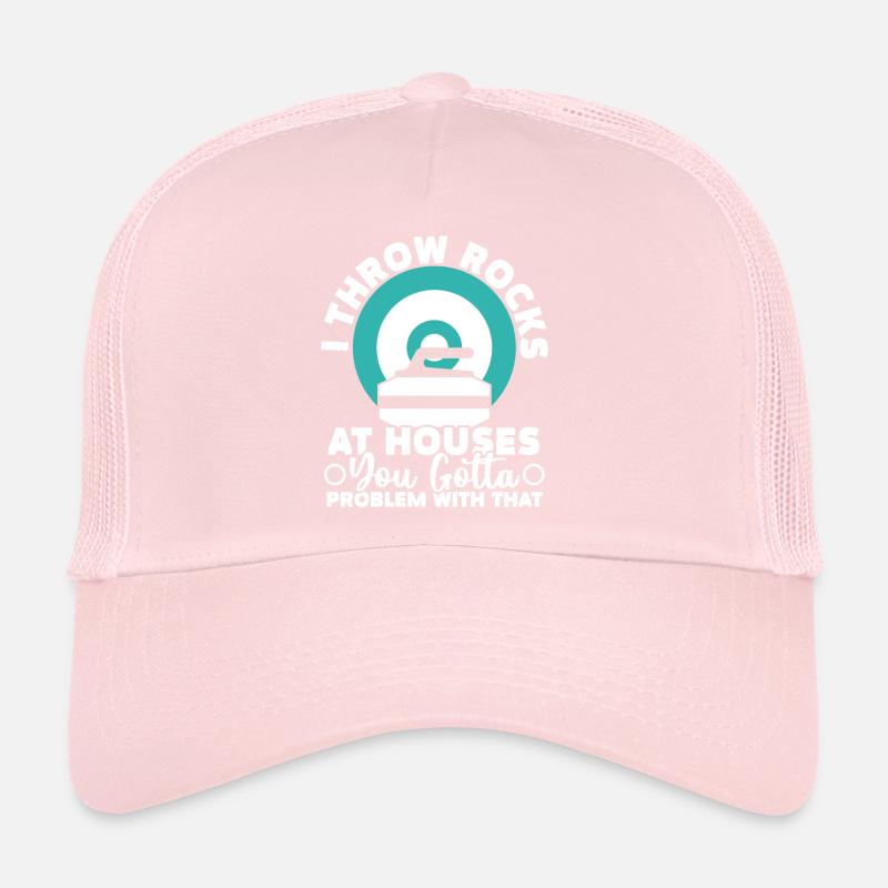 Wirf Steine auf Häuser, mit denen du ein Problem hast Trucker Cap