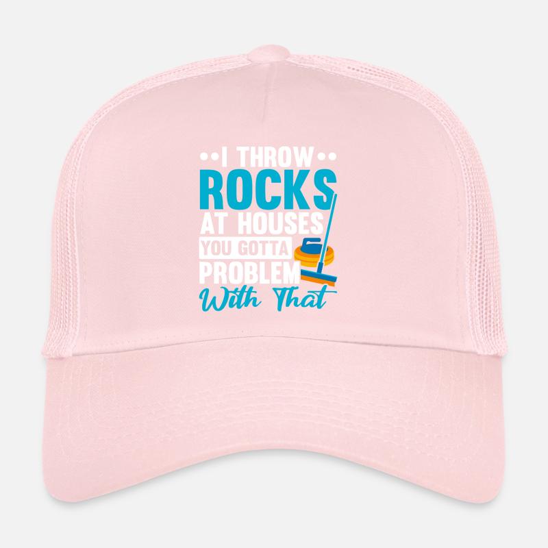 Wirf Steine auf Häuser, mit denen du ein Problem hast Trucker Cap