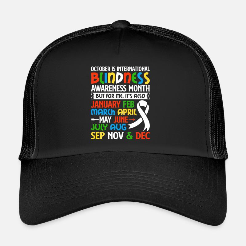 Cécité Aveugle Aveugle Casquette trucker 