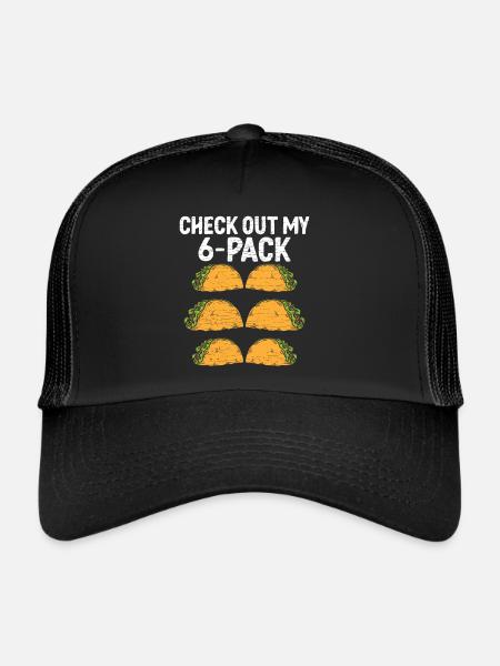 Tacos Geschenk - Trucker Cap - Schwarz/Schwarz - Vorne