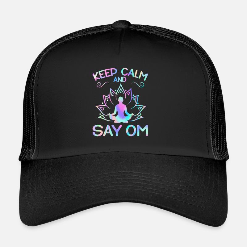 Keep Calm and Say OM Yoga Trucker Cap