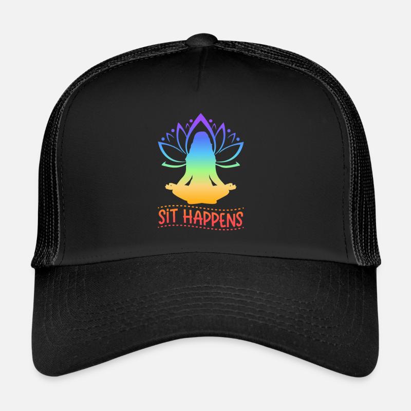 Sit Happens Yoga Trucker Cap