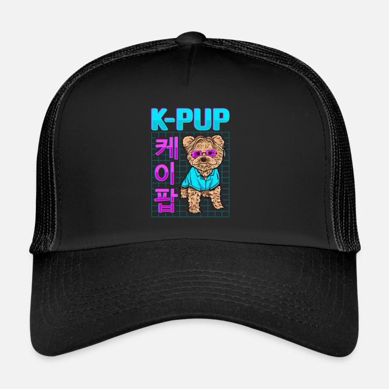 K Pop Dog Designs pour un fan de pop coréenne Casquette trucker 