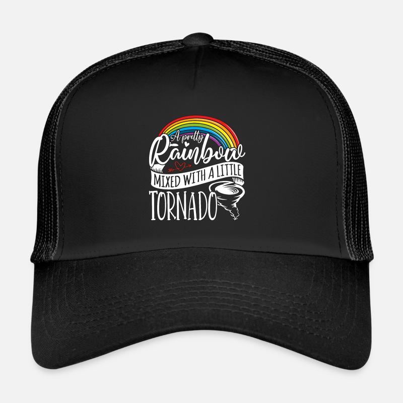Tornadoes A Pretty Rainbow Mixed Natural Disaster Trucker Cap