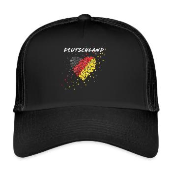 Allemagne Flag Allemagne Football Fan Flag - Casquette trucker  - noir/noir - Devant