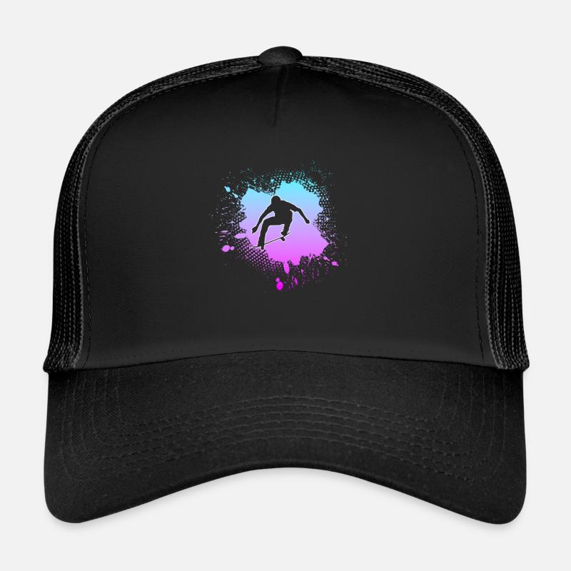 skating - Trucker Cap - black/black