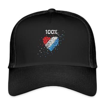 Netherlands Oranje Dutch Fanblock Holland - Trucker Cap - black/black - Front