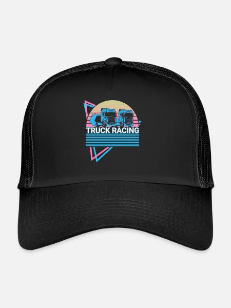 Truck Racing Truck Racer Retro - Casquette trucker  - noir/noir - Devant