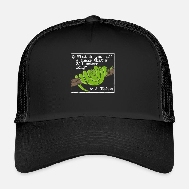 Python Schlange Pithon Pi Tag Symbol lustig Mathe Trucker Cap