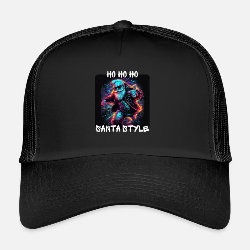 Graffiti Style - Ho Ho Ho Santa Style 1 - Trucker Cap - black/black