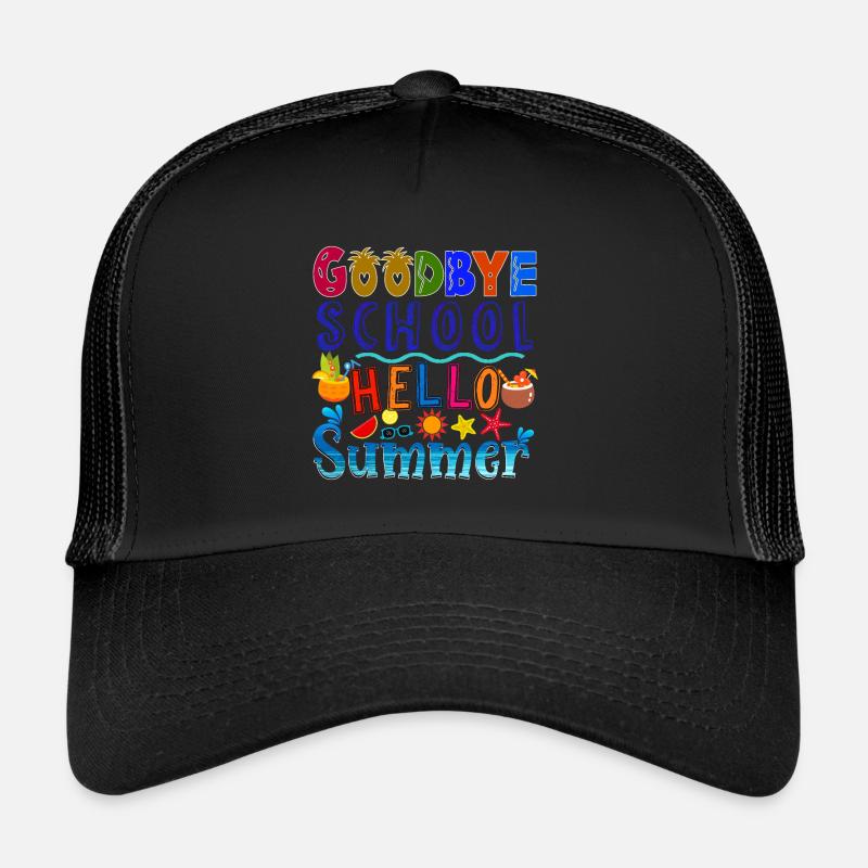 Good Bye School Hello Summer Last Day School Kids Trucker Cap