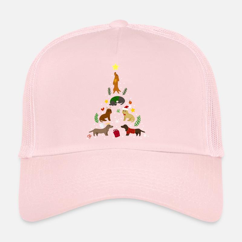 Dackel Tree Christmas Trucker Cap
