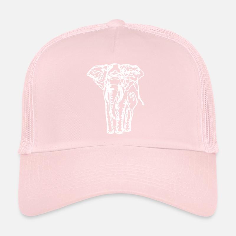 Dessin d’un éléphant Casquette trucker 