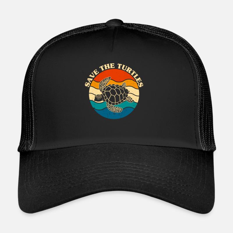 Save The Turtles - Trucker Cap - Schwarz/Schwarz