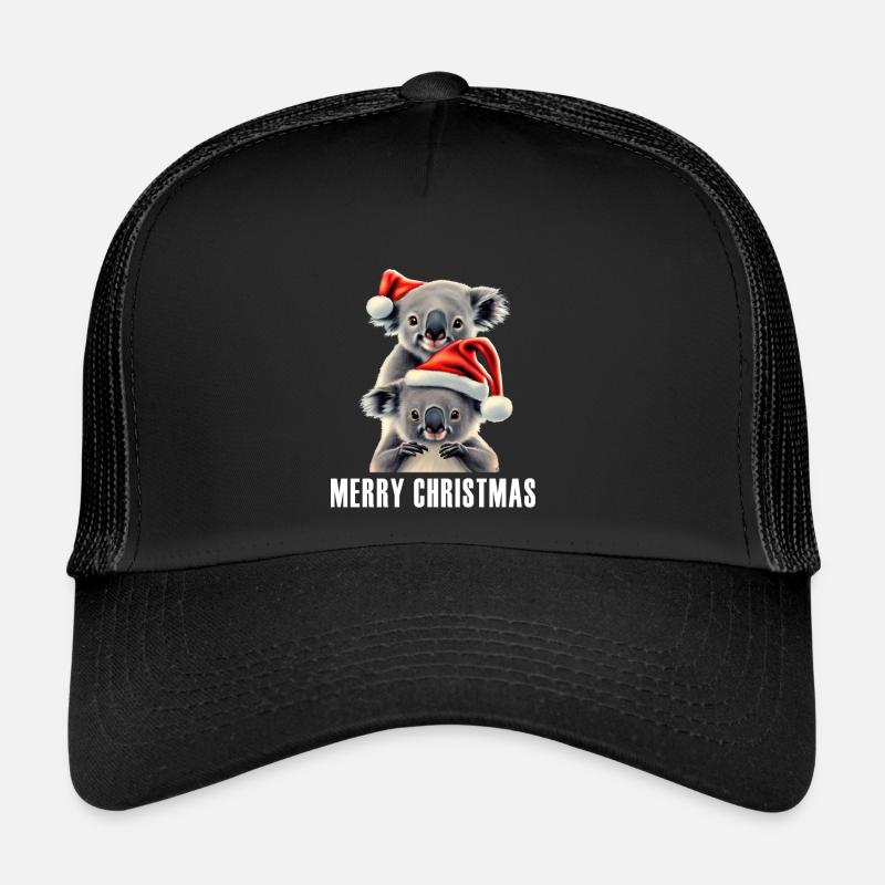 Merry Christmas Koala - Trucker Cap - Schwarz/Schwarz