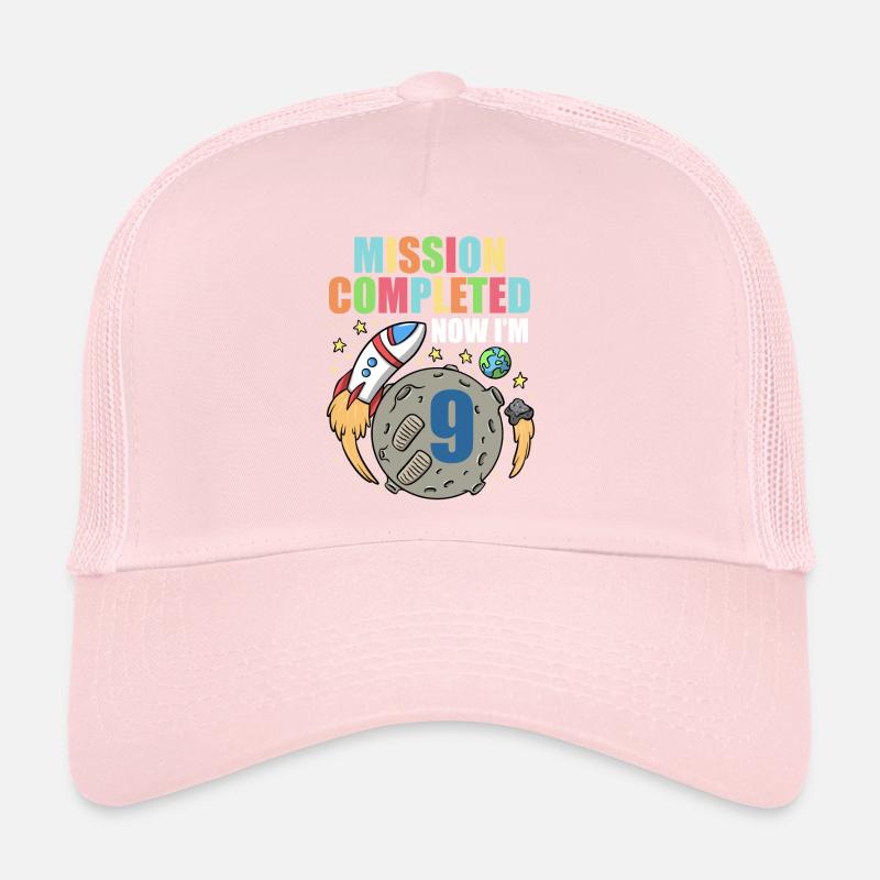 Space Birthday 9 Astronaut Planets Rocket Ship Trucker Cap