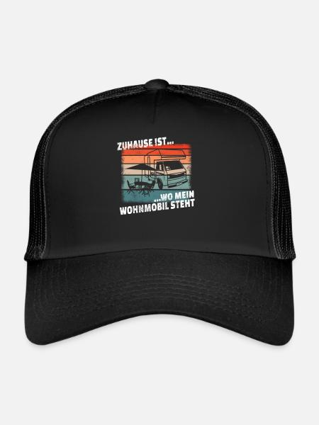 Camper Gift Idea Camping - Casquette trucker  - noir/noir - Devant